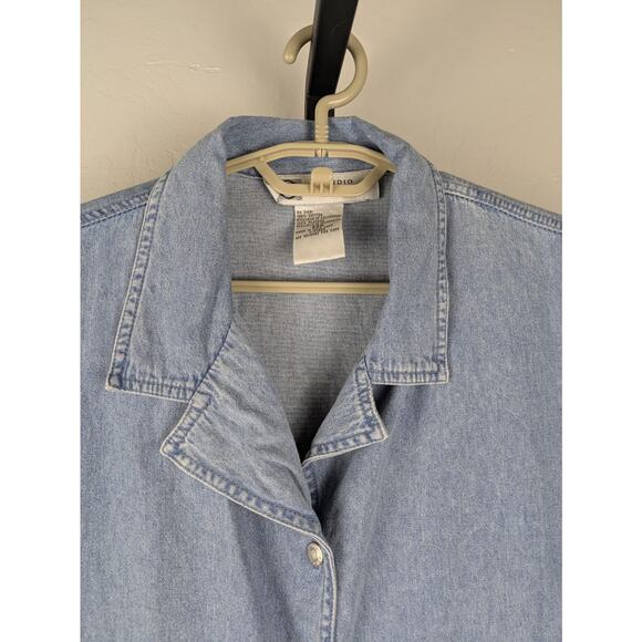 Vintage Studio Collection short sleeve denim shirt zebra giraffe leopard - Picture 4 of 8